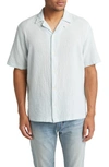 ALLSAINTS MATTOLE RELAXED FIT CREPE SHORT SLEEVE BUTTON-UP CAMP SHIRT