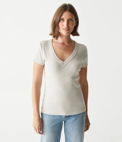 Michael Stars Nikki V-neck Tee In Cement