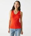 Michael Stars Maya V-neck Tank In Pomodoro