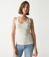 Michael Stars Nelly Scoop Neck Tank In White