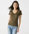 Michael Stars Nikki V-neck Tee In Dolma