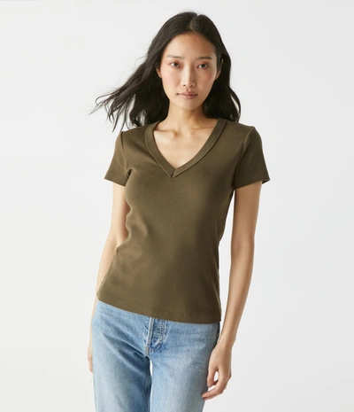 Michael Stars Nikki V-neck Tee In Dolma