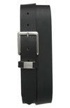 Hugo Boss Uland Leather Belt In Black