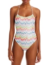 Missoni Chevron Zig Zag One Piece Swimsuit In Multi
