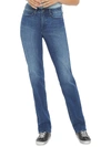 Nydj Womens Denim Mid-rise Straight Leg Jeans In Multi