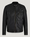 Belstaff Lambskin V Racer Jacket In Black