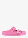 Birkenstock 1774 Pink Leather Arizona Avantgarde Slippers In Pink