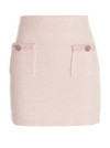 Self-portrait Sequin Crystal Embellished Short Sleeve Knit Mini Skirt
