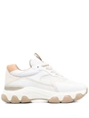 Hogan Hyperactive Leather And Suede Sneakers In White