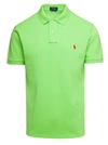 POLO RALPH LAUREN GREEN POLO SHIRT WITH LOGO EMBROIDERY IN COTTON PIQUET MAN