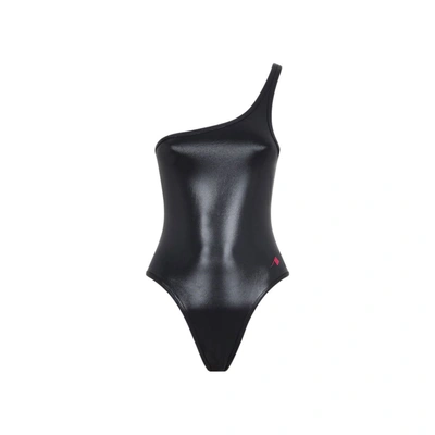 Attico Black Single-shoulder One-piece Swimsuit