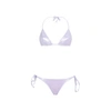 Attico High-shine Triangle Bikini Set In Pink &amp; Purple