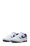 Nike Gamma Force Suede-trimmed Leather Sneakers In White/game Royal/deep Royal