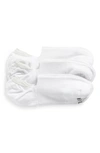 Hue Assorted 3-pack Arch Hug Cotton Blend Liner Socks In White Pack