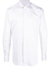 Xacus Ceremony Cotton Poplin French Collar Shirt In White