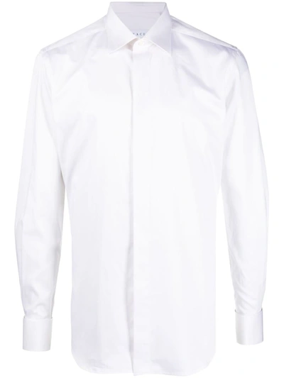 Xacus Long-sleeve Cotton Shirt In White