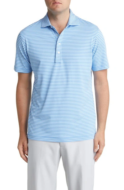 Peter Millar Crown Crafted Hart Performance Jersey Polo In Marina Blue