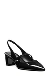 Stuart Weitzman Sw 50 Block Slingback Pump In Black