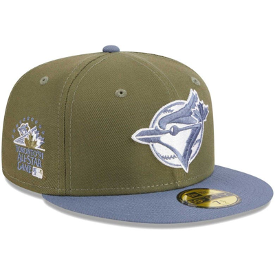 New Era Men's  Olive, Blue Toronto Blue Jays 59fifty Fitted Hat In Olive,blue