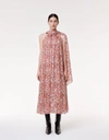 Another Tomorrow Silk Chiffon Scarf Dress In Sedona Multi