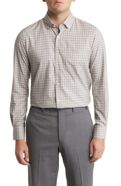 Scott Barber Luxe Glenn Palid Twill Button-down Shirt In Khaki