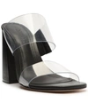 Schutz Victorie Dual-band Slide Sandals In Black