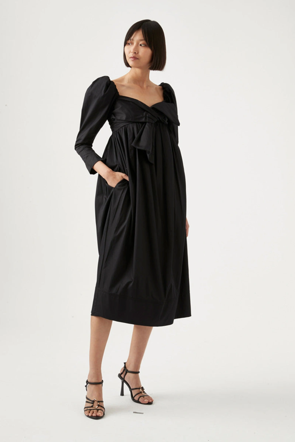 【Aje.】Valentina Bow Midi Dress Valentina Bow Midi Dress | Black | Aje – Aje ROW