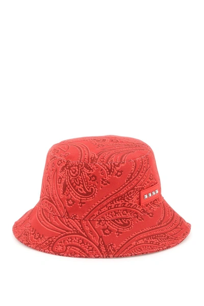 Etro Paisley Bucket Hat In Red