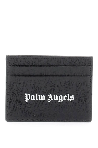 Palm Angels Logo Printed Cardholder In Black