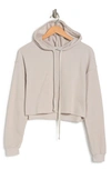 Bella+canvas Solid Crop Hoodie In Putty