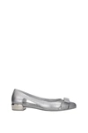 FERRAGAMO BALLET FLATS VARA JELLY GLITTER SILVER