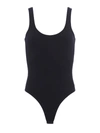 L Agence Women's Nica Scoopneck Rib-knit Bodysuit In Black