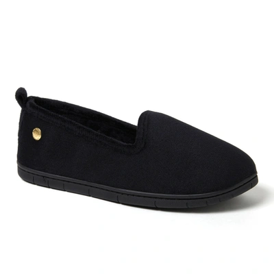 Dearfoams Women's Rachel Velour Closed Back Loafer In Black