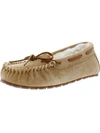 SPERRY JUNIOR TRAPPER WOMENS SLIP ON FAUX FUR MOCCASINS