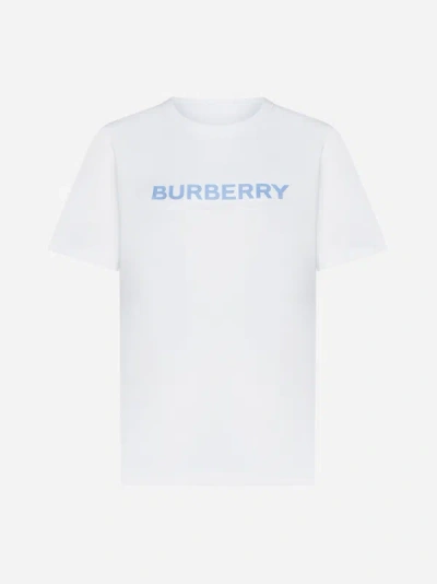 Burberry Logo Cotton T-shirt In White