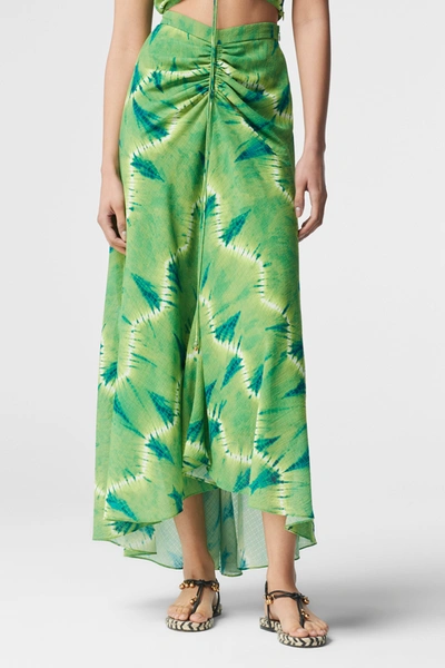 Altuzarra Thalissa Abstract-print Maxi Skirt In Lacewing