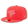 NEW ERA NEW ERA RED TORONTO BLUE JAYS 2023 SPRING COLOR BASIC 59FIFTY FITTED HAT