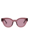 Le Specs Deja Nu 49mm Cat Eye Sunglasses In Mulberry