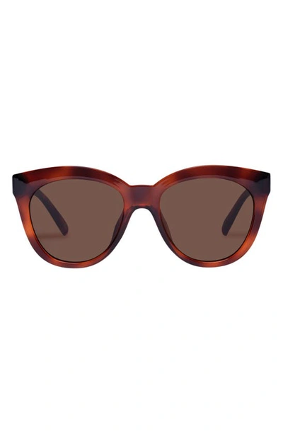 Le Specs Resumption 54mm Cat Eye Sunglasses In Brown