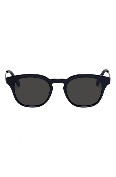 Le Specs Trasher 50mm Square Sunglasses In Black