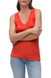 MICHAEL STARS MAYA COTTON V-NECK TANK