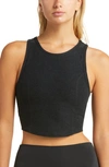 Beyond Yoga Motivate Crop Tank In Darkest Night