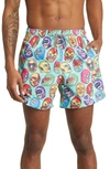 BOARDIES BOARDIES LUCHA LIBRE MID LENGTH SWIM TRUNKS