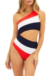 BEACH RIOT JOYCE CUTOUT ONE-SHOULDER ONE-PIECE SWIMSUIT