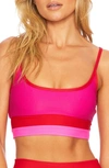 Beach Riot Eva Top In Fuchsia Red Neon Pink