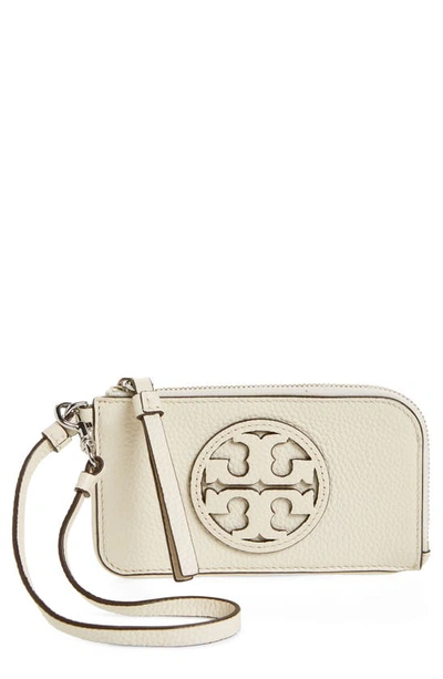 TORY BURCH MILLER TOP ZIP LEATHER CARD CASE