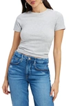 Good American Stretch Cotton Baby T-shirt In Heather Grey