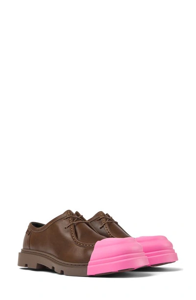 Camper Junction Contrasting-toecap Brogues In Brown