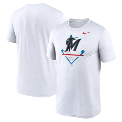 Nike White Miami Marlins Icon Legend Performance T-shirt