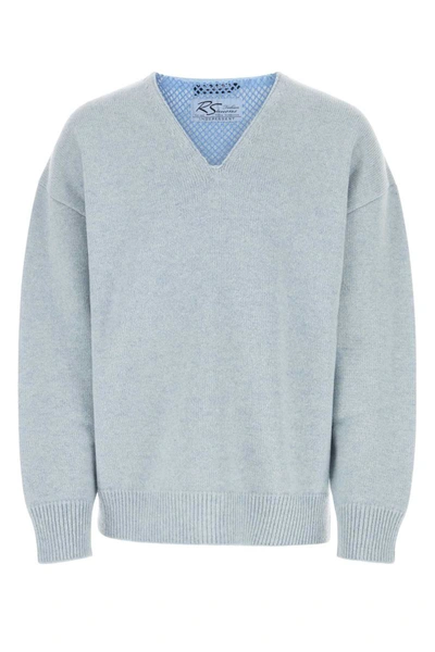 Raf Simons Light-blue Wool Oversize Sweater